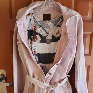 Maurices Pink denim jacket Sz 24plus